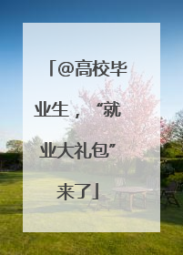 @高校毕业生，“就业大礼包”来了