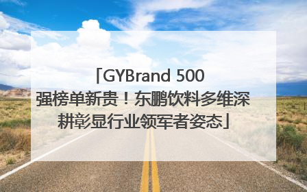 GYBrand 500 强榜单新贵！东鹏饮料多维深耕彰显行业领军者姿态